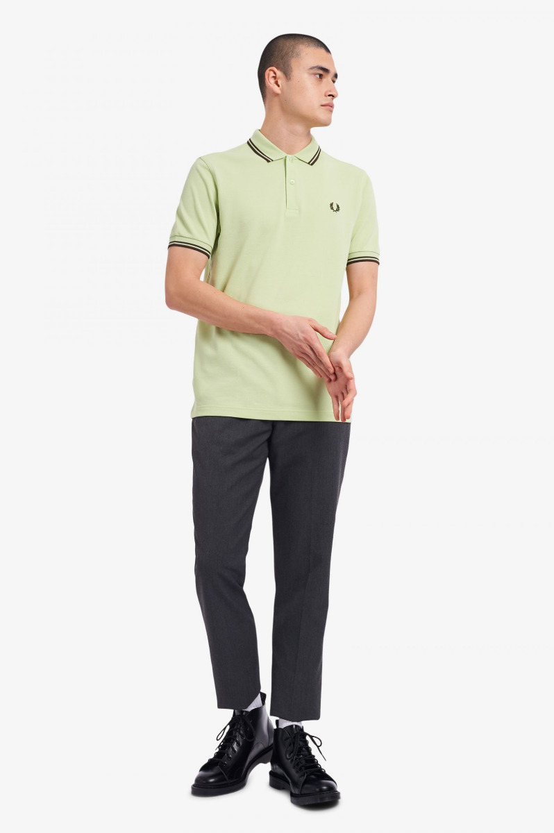 Fred Perry Twin Tipped Polo Shirt Willow M3600-XL