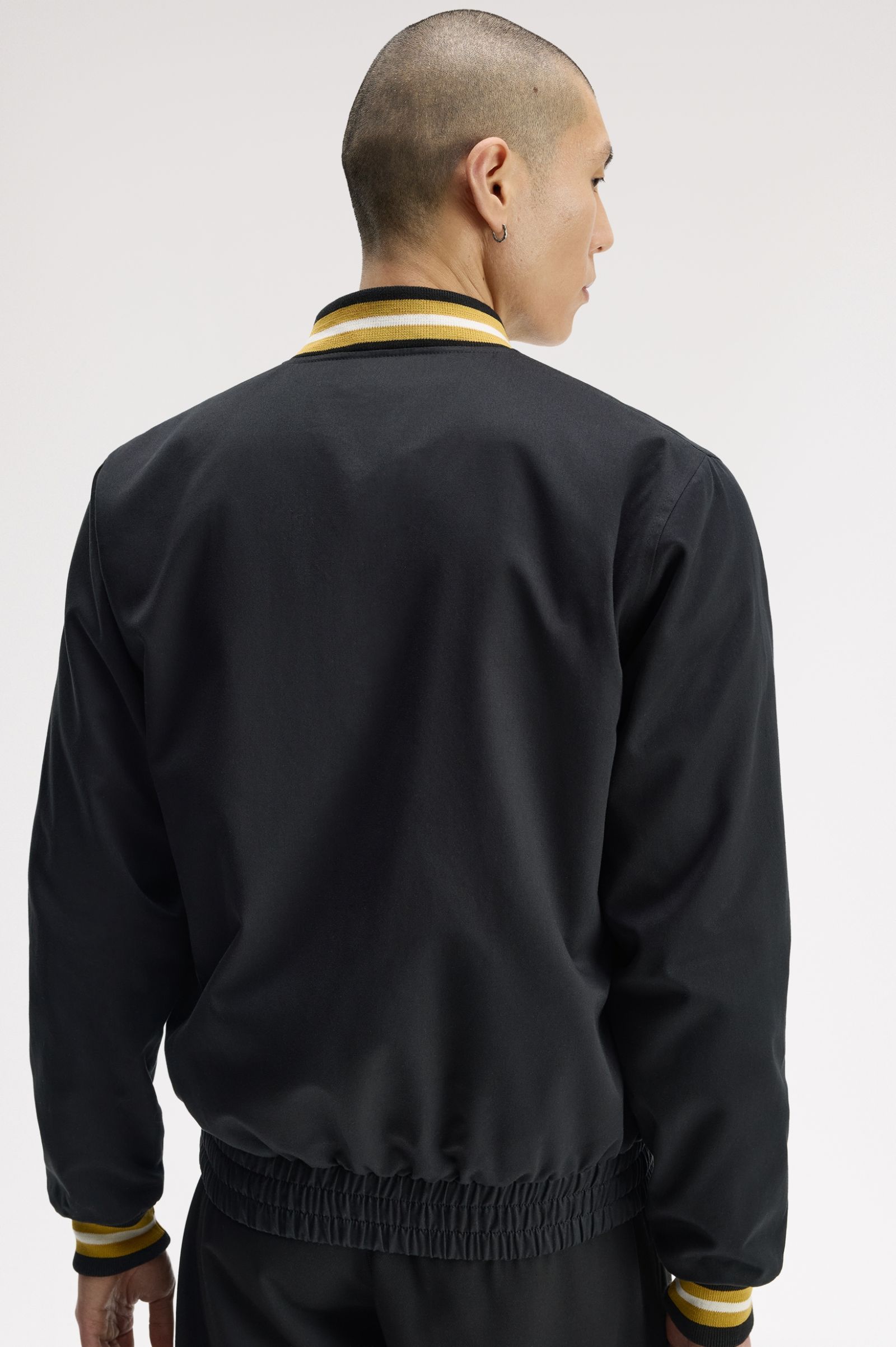 Fred Perry Twill Tennis Bomber Jacket (Black)