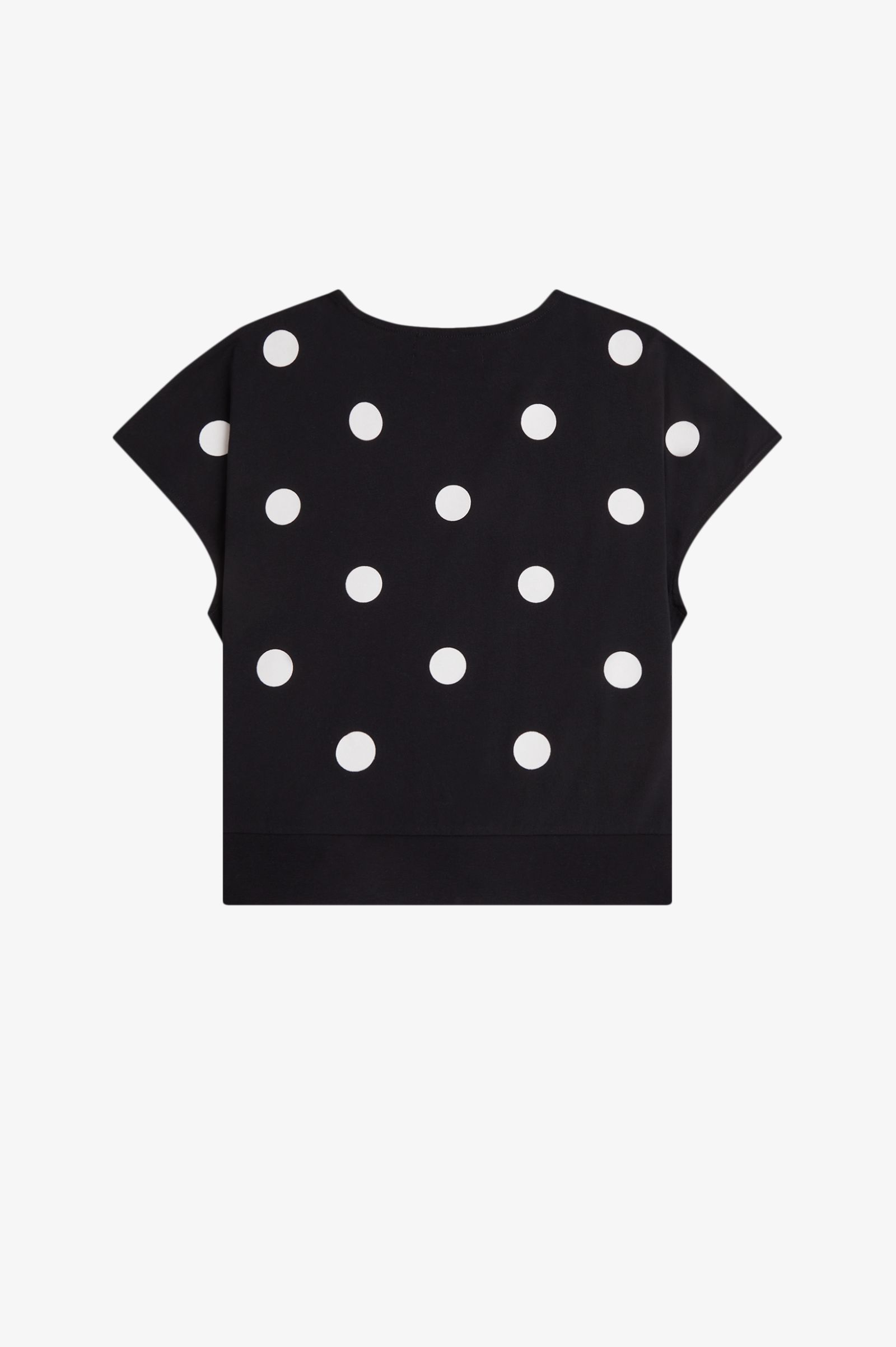 Fred Perry Amy Winehouse Flocked Polka Dot Top (Black)