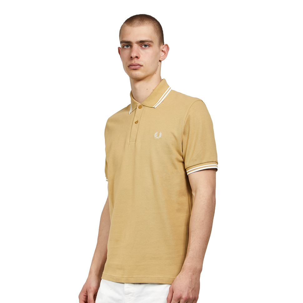 Twin Tipped - Fred Perry Shirt (Made in England) in Gold / Ecru