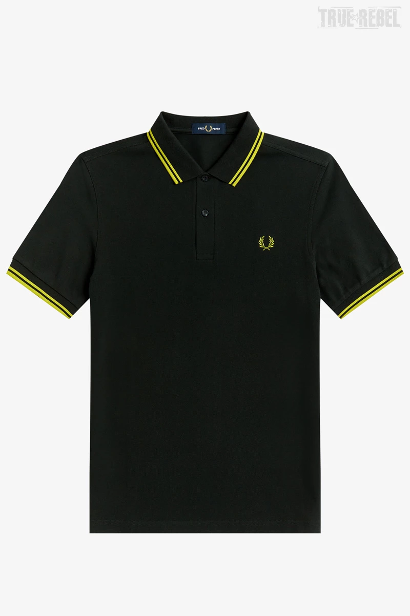 Fred Perry Twin Tipped T-Shirt In Britgreen/Citron