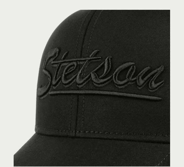 Stetson Monochrome Trucker Cap in Black