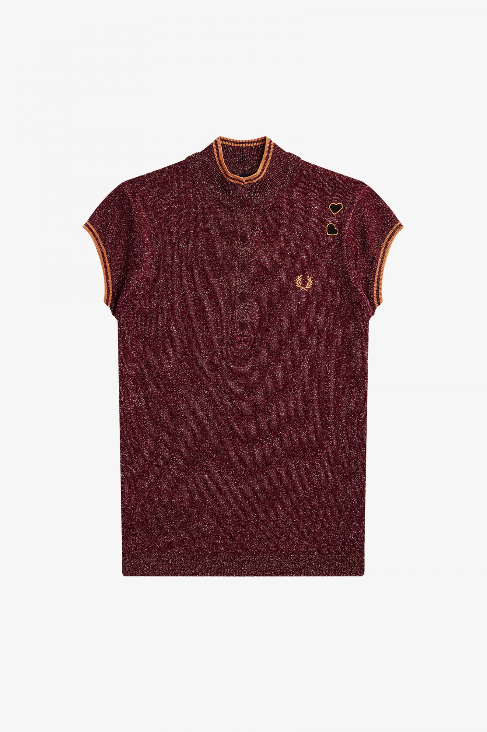 Fred Perry Amy Winehouse Foundation Strickhemd mit Metallic-Effekt