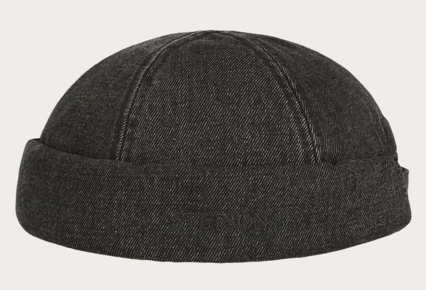 Stetson Black Denim Docker Hat (Black)