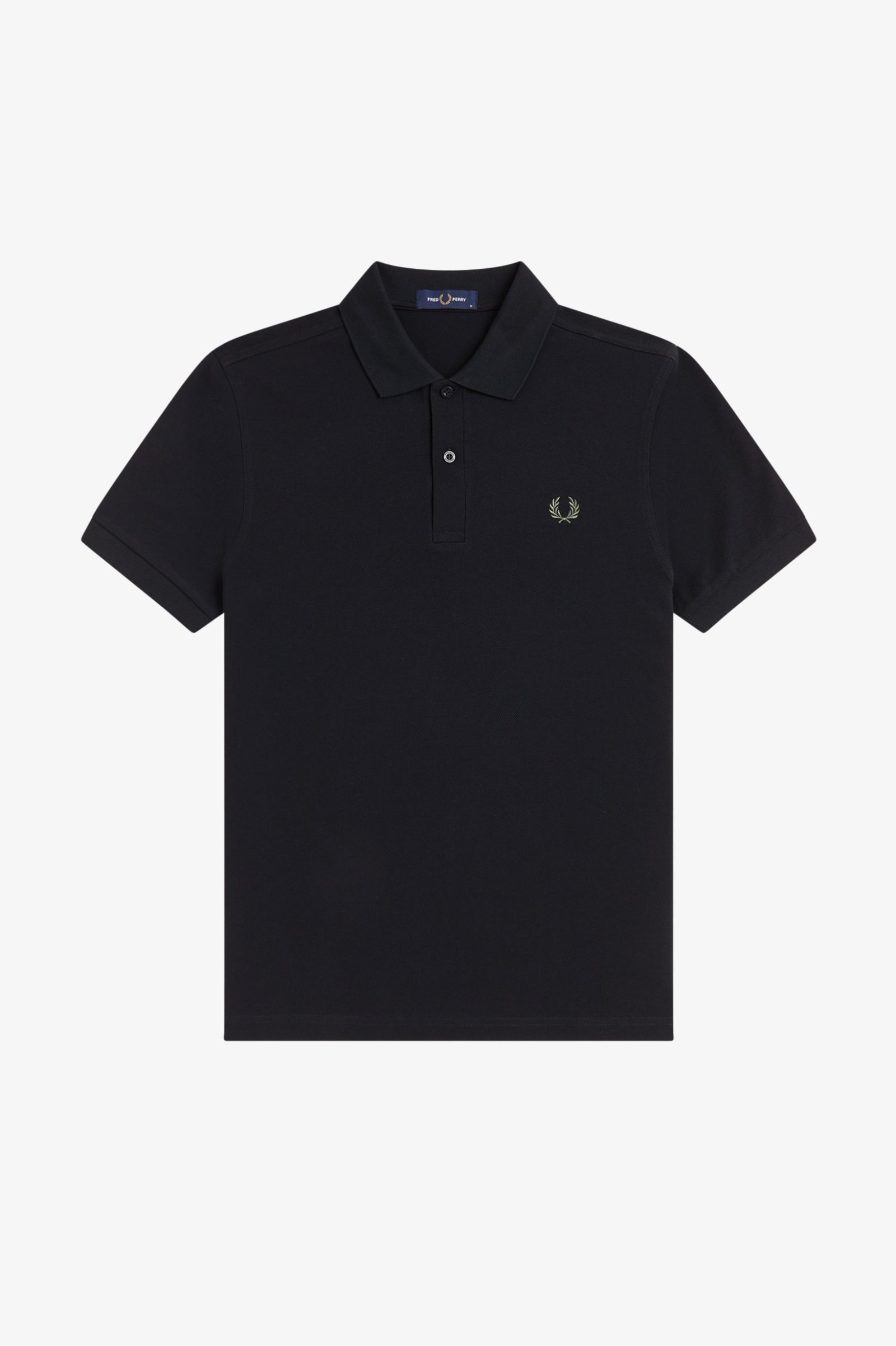 Fred Perry M6000 Polo Shirt (Black/Laurel Wreath Green)