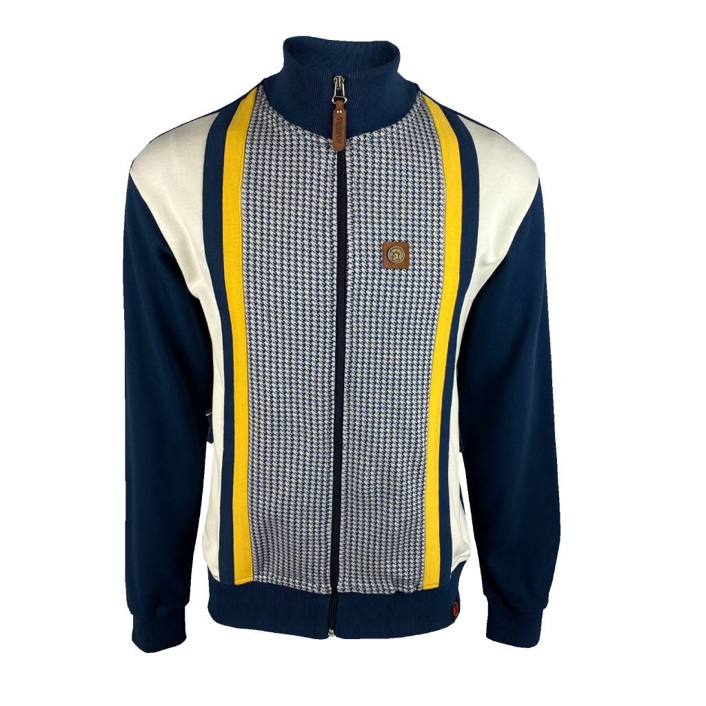 Trojan Cardigan Houndstooth Navy TR/8601-M