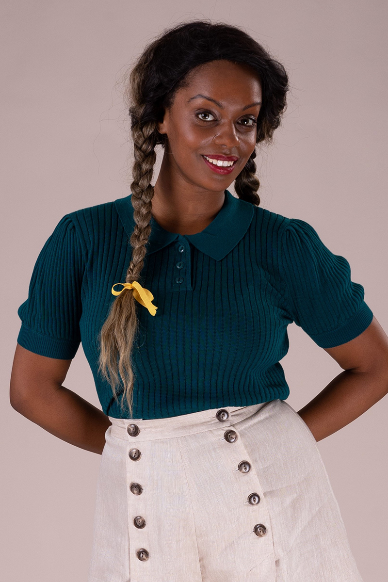 Emmy Design The Shipmate Knit Tee in Petroleum