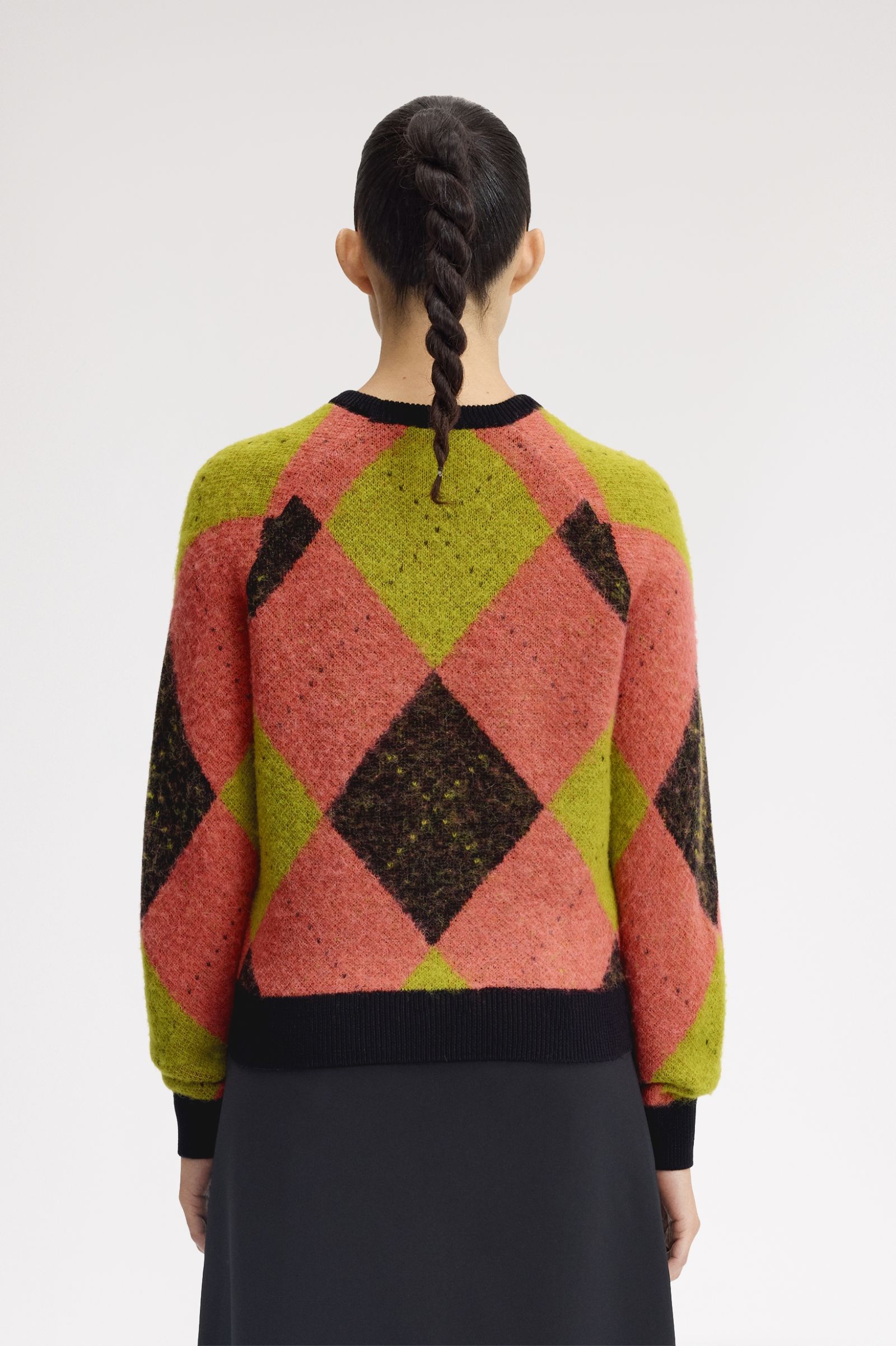 Fred Perry Brushed Argyle Knitted Jumper (Flamingo Tan)