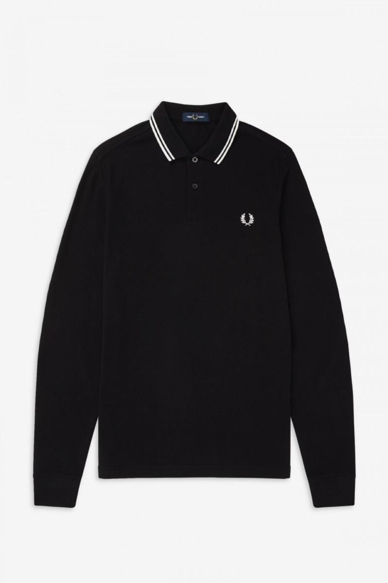 Fred Perry Poloshirt Langarm Black M3636-M