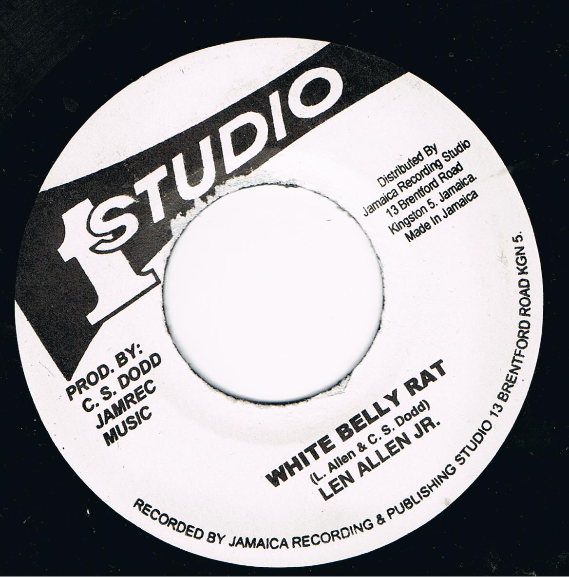 Len Allan Jr. - White Belly Rat / Len Allan Jr. & Brentford Rockers - White Belly Rat Pt.2 (Original Stamper 7")