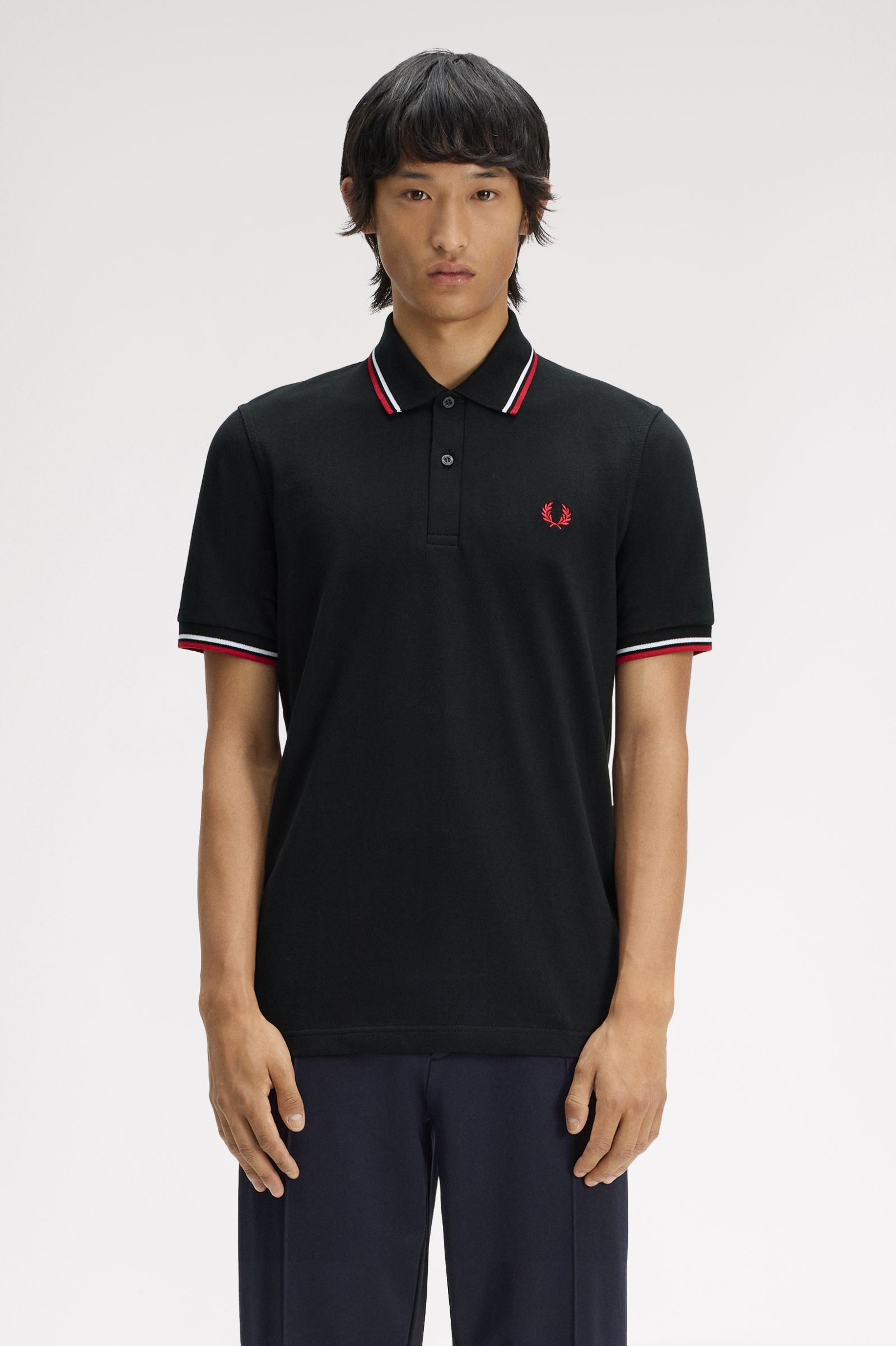 Fred Perry Made in England M12 (Black/White/Red)
