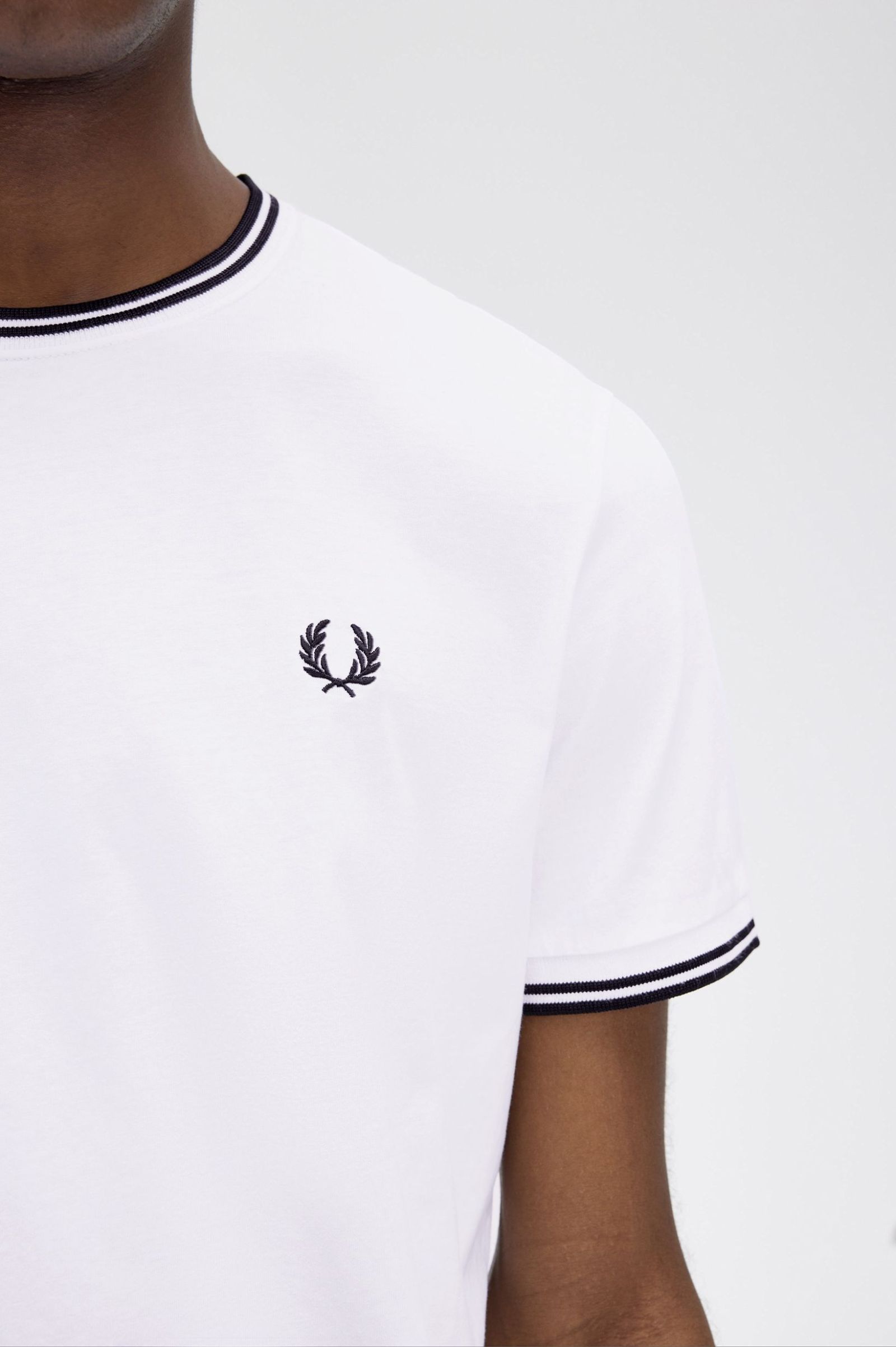 Fred Perry Twin Tipped T-Shirt in White 