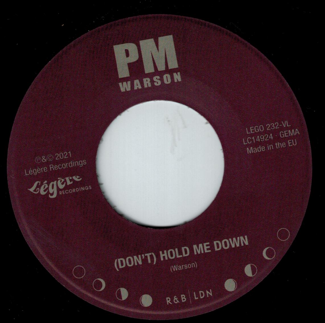 PM Warson - (Don't) Hold Me Down / In Conversation (7")