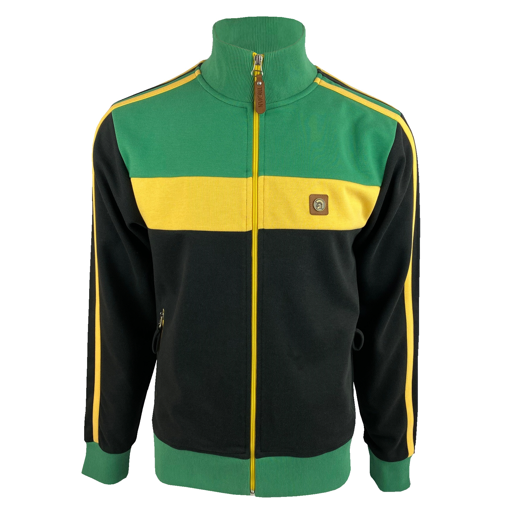 Trojan Twin Stripe Panel Track Top TC/1012 Jamaica