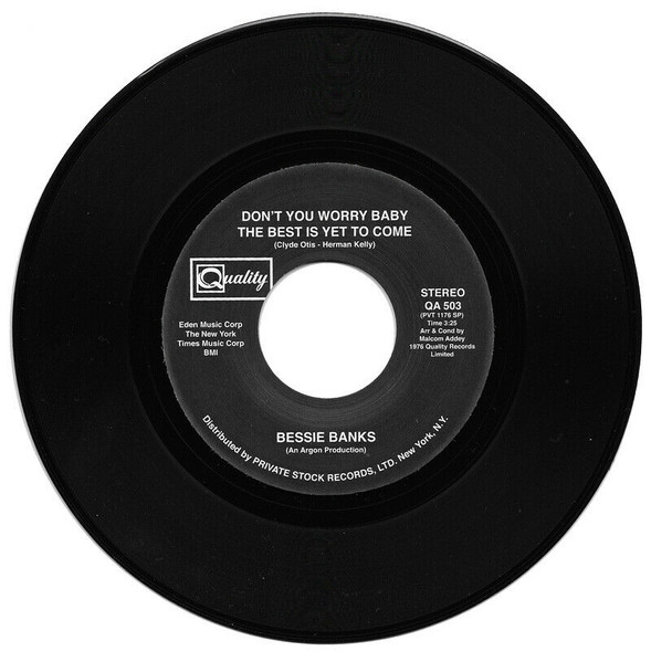Bessie Banks / Court Davis – Don't You Worry Baby The Best Is Yet To Come / Try To Think What Your Doing (7")           