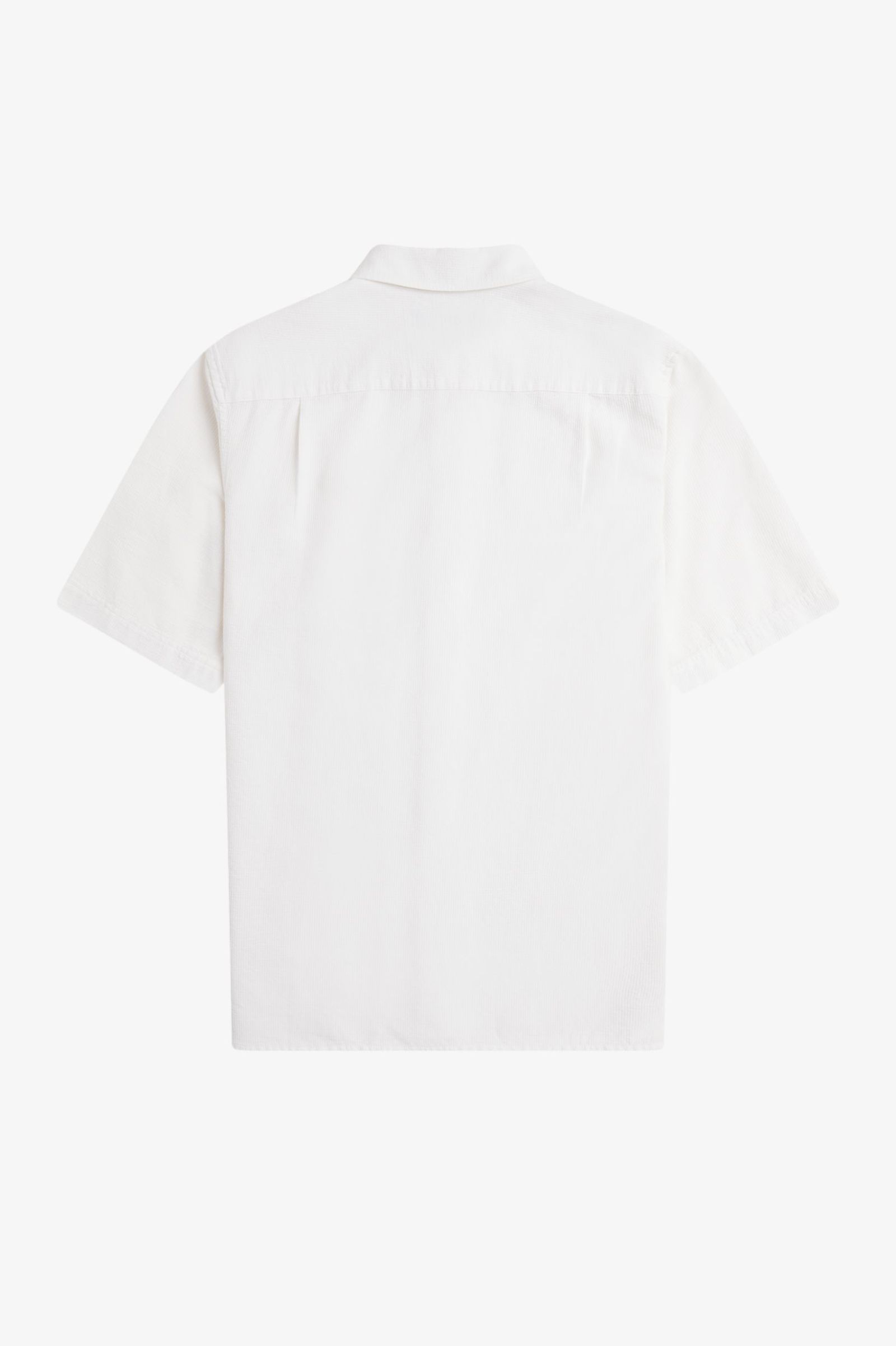 Fred Perry Textured Seersucker Shirt in Snowwhite 