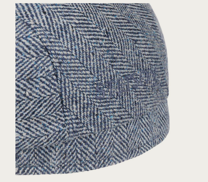 Stetson Belfast Silk Flat Cap in Blue