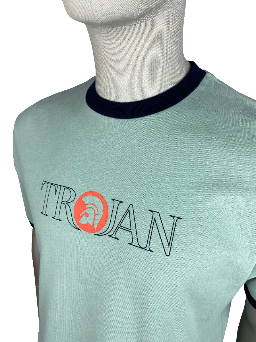 Trojan Outline Logo Tee Sage
