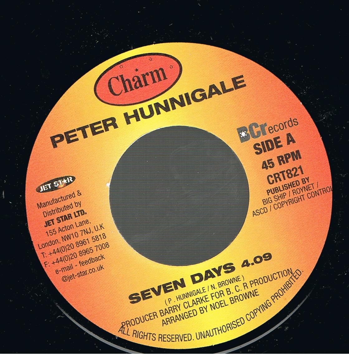 Peter Hunnigale - Seven Days / Peter Hunnigale - Seven Days PA Mix (7")