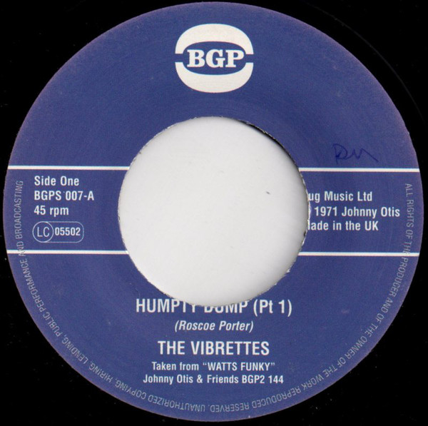The Vibrettes - Humpty Dump(Pt.1) / (Pt.2) (7")