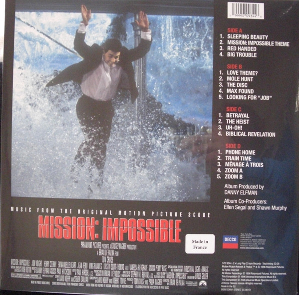 Danny Elfman – Mission: Impossible (Music From The Original Motion Picture Score)  (LP) RSD 26   