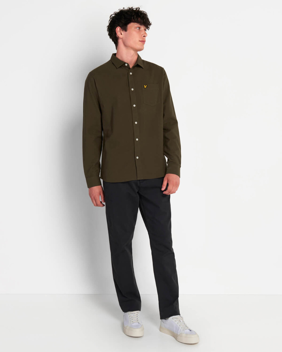 Lyle & Scott Hemd Brushed Twill Trek Green-M