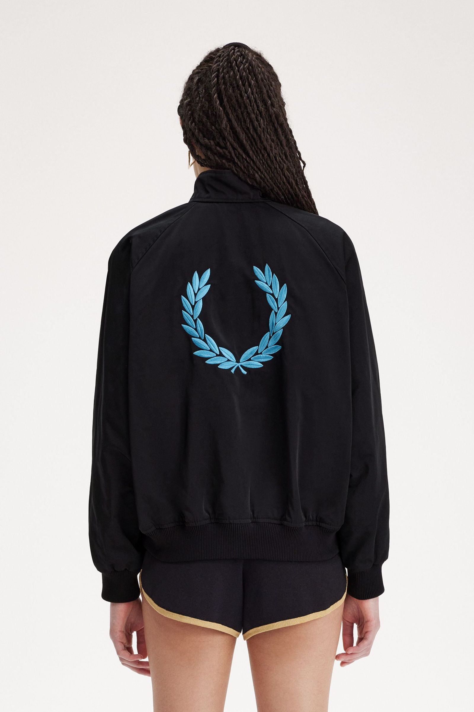 Fred Perry Amy Winehouse Laurel Wreath Zip-Through Jacket in Black 