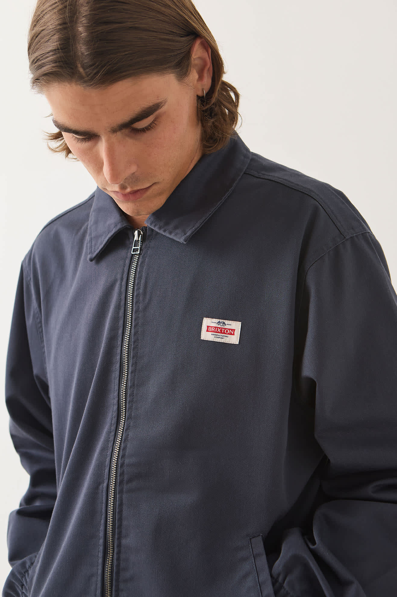 Brixton Trademark Lightweight Garage Jacket (Washed Navy)