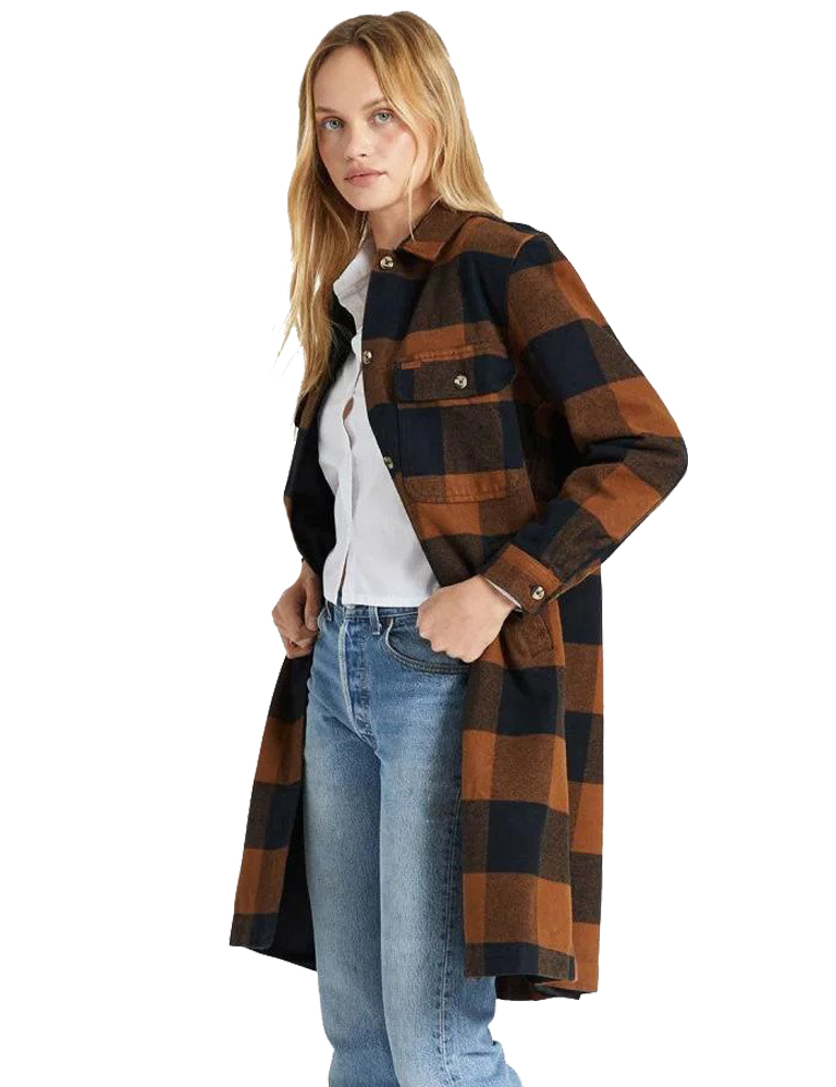 Brixton Bowery Long Jacket in Bison