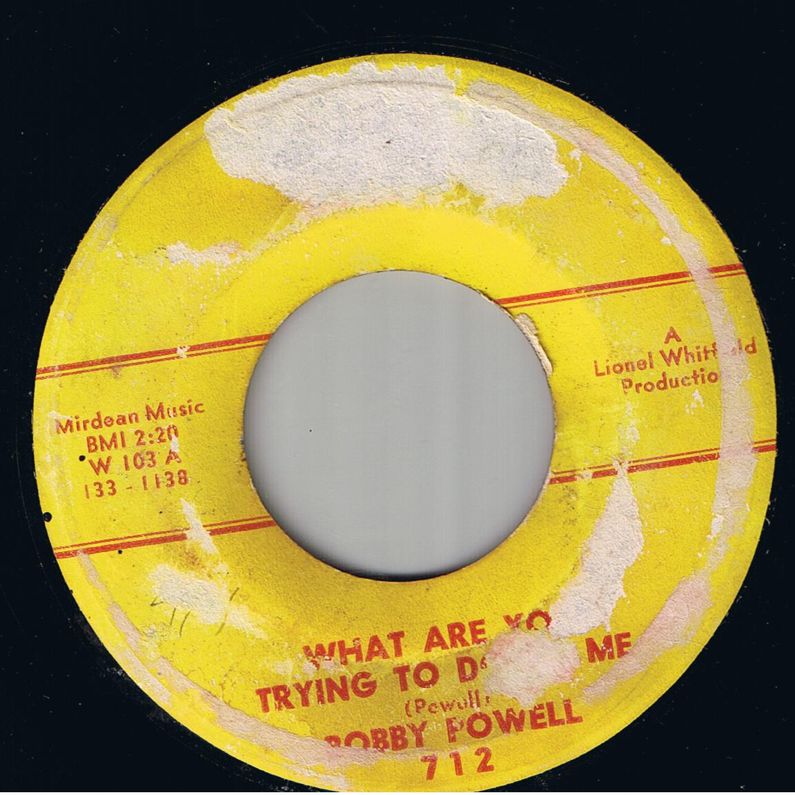 Bobby Powell - What Are You Trying To Do To Me / Red Sails (7")