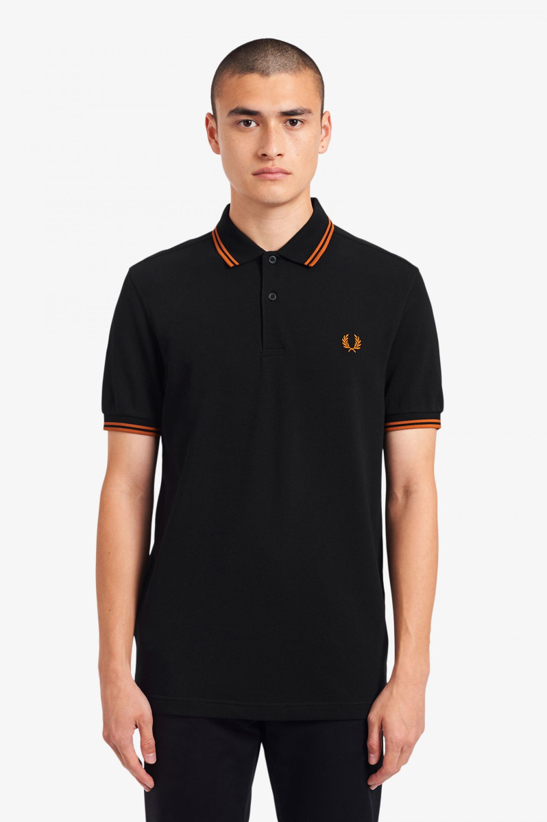 Fred Perry Poloshirt Black/Rust M64