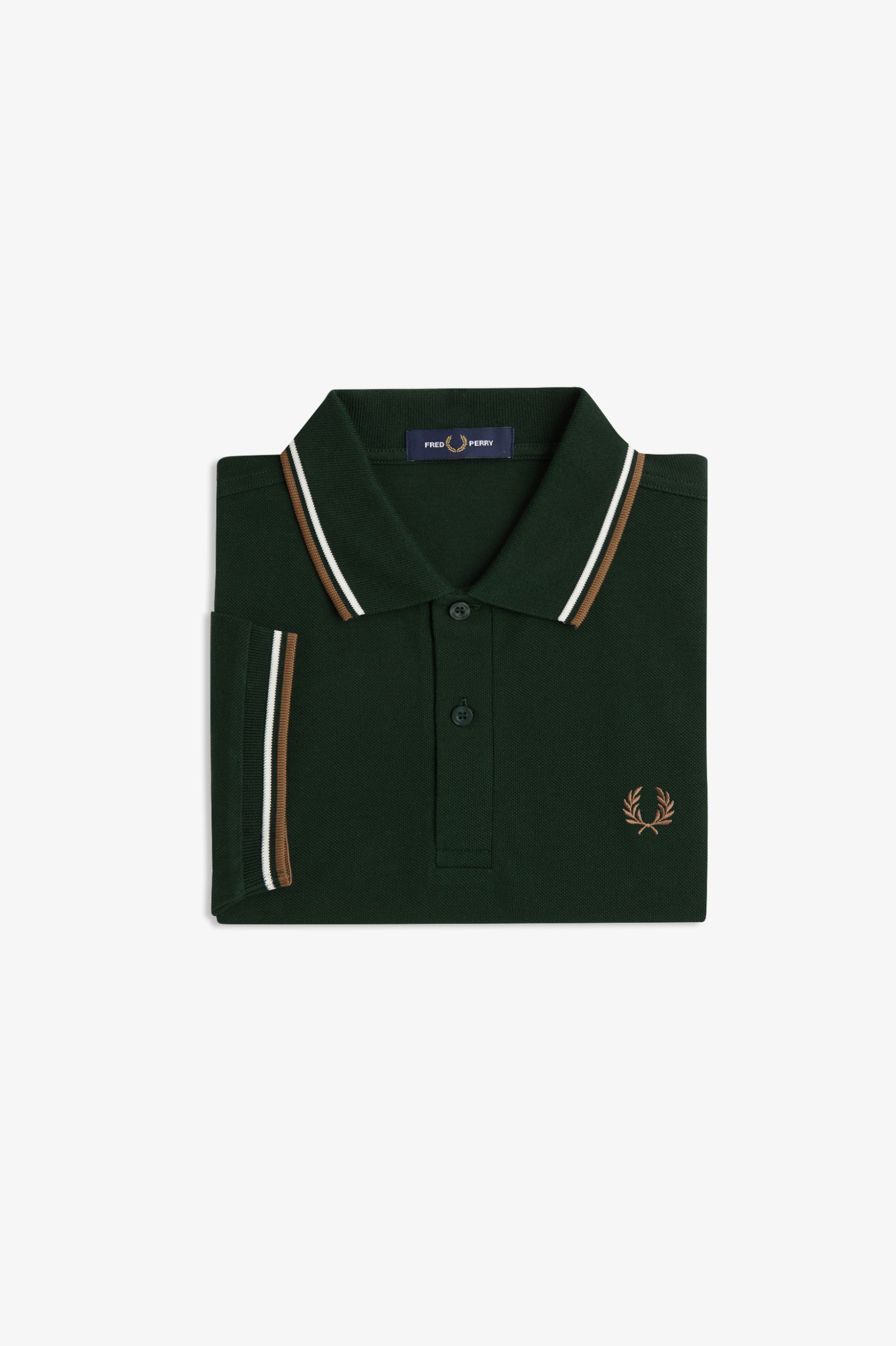 Fred Perry Twin Tipped Fred Perry Shirt (Grassroots/Ecru/Bronze)