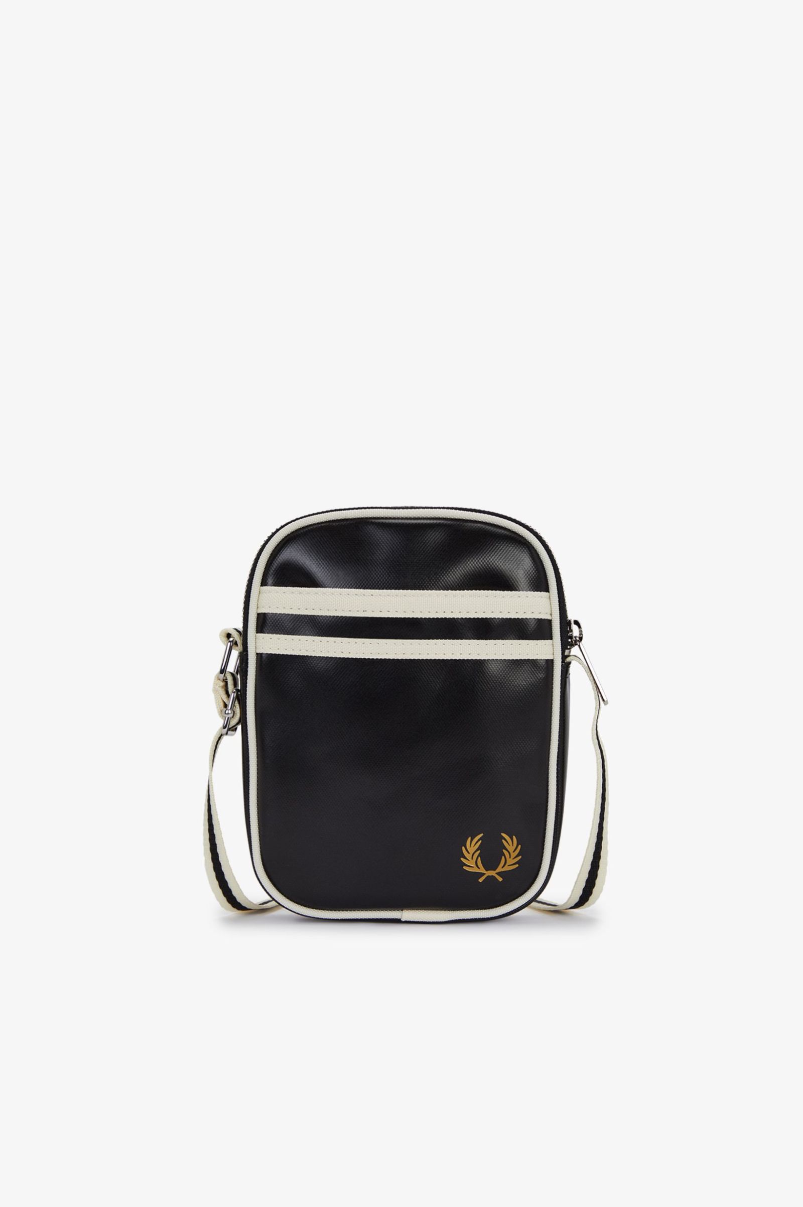 Fred Perry Classic Small Side Bag in Black/Ecru