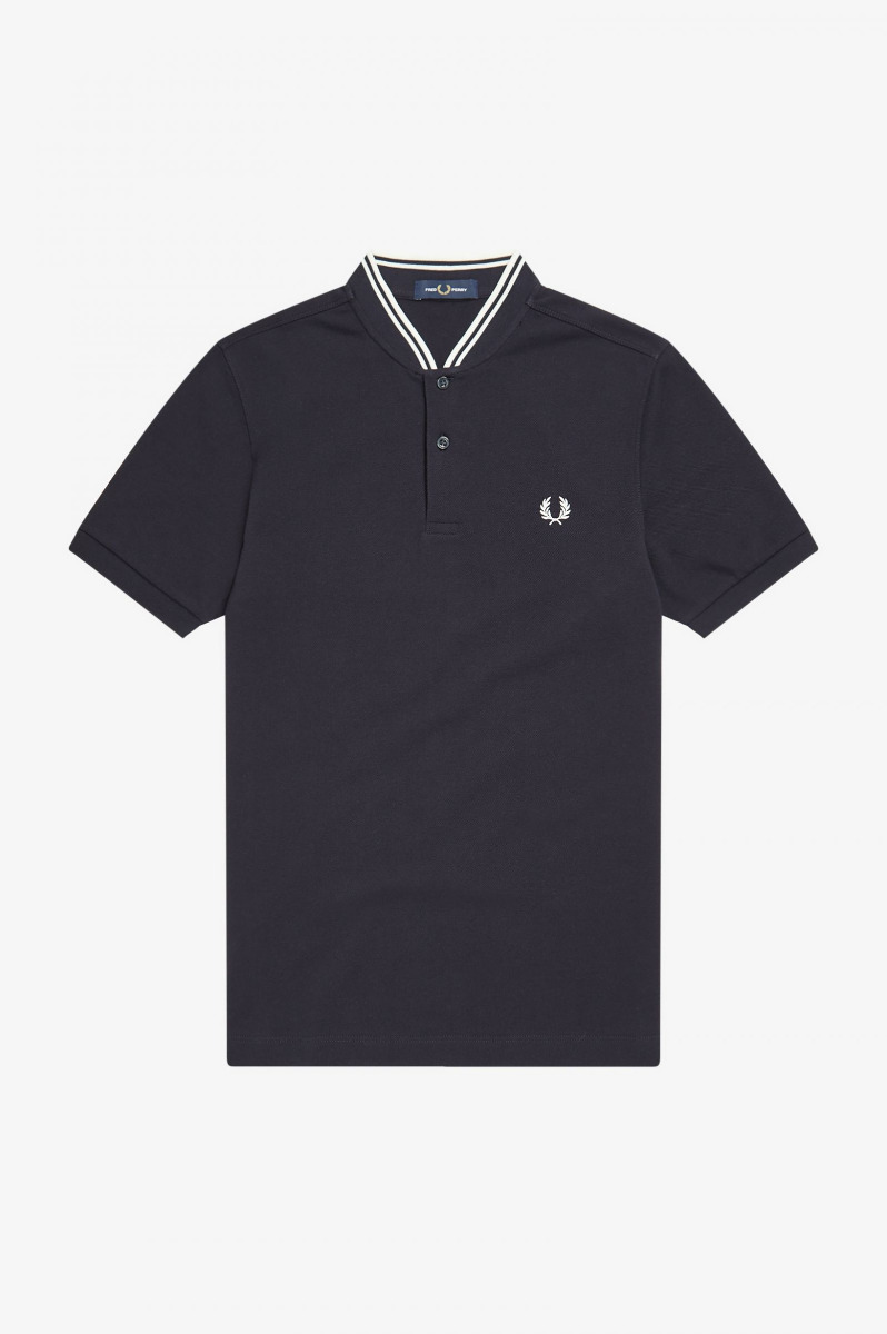 Fred Perry Shirt Bomber Collar Navy-S