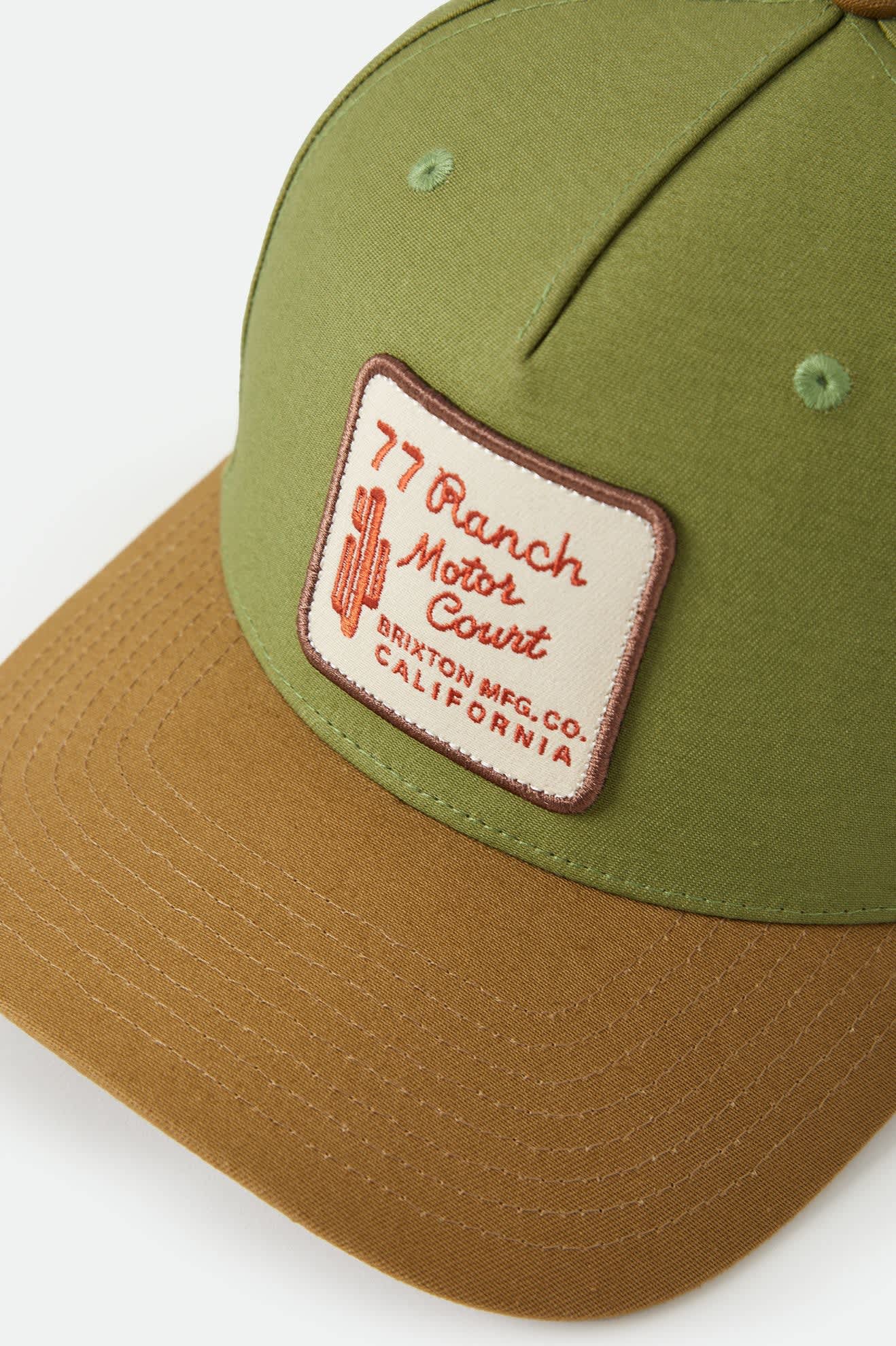 Brixton Ranch Moto Court Snapback (Sublime Green/Dusted Ochre)