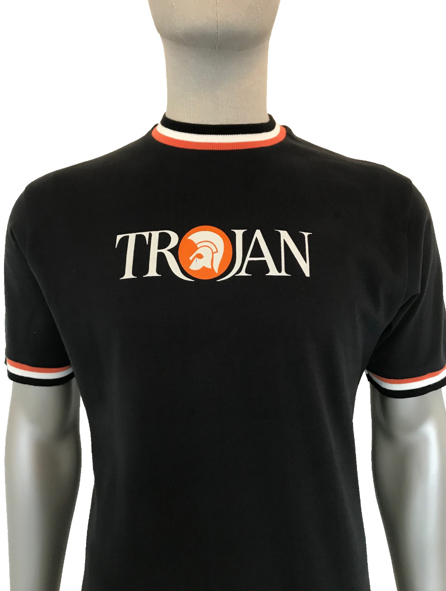 Trojan Signature Logo Tee TC/1011Trojan-M-Schwarz