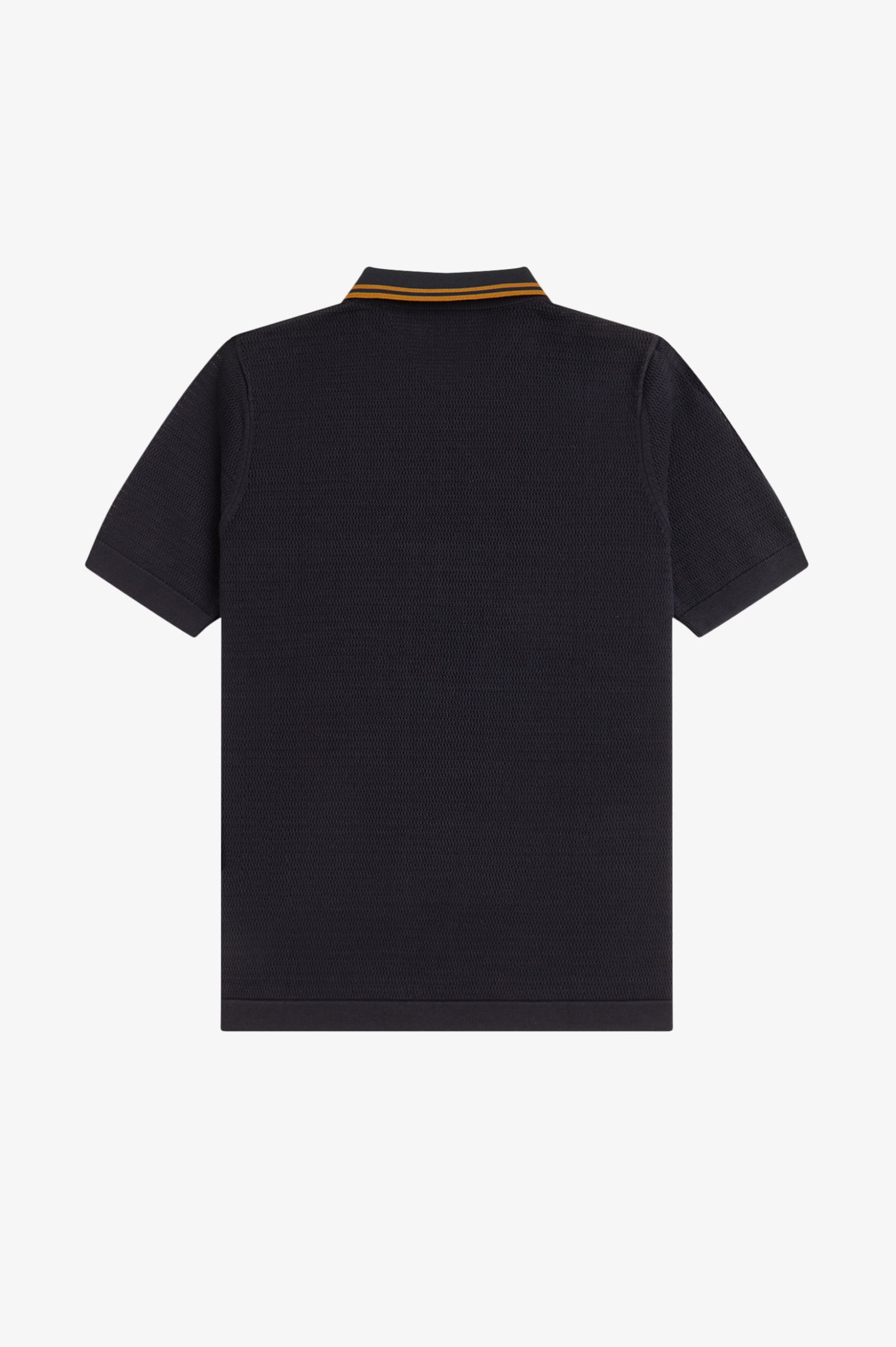 Fred Perry Pointelle Knitted Shirt (Black)
