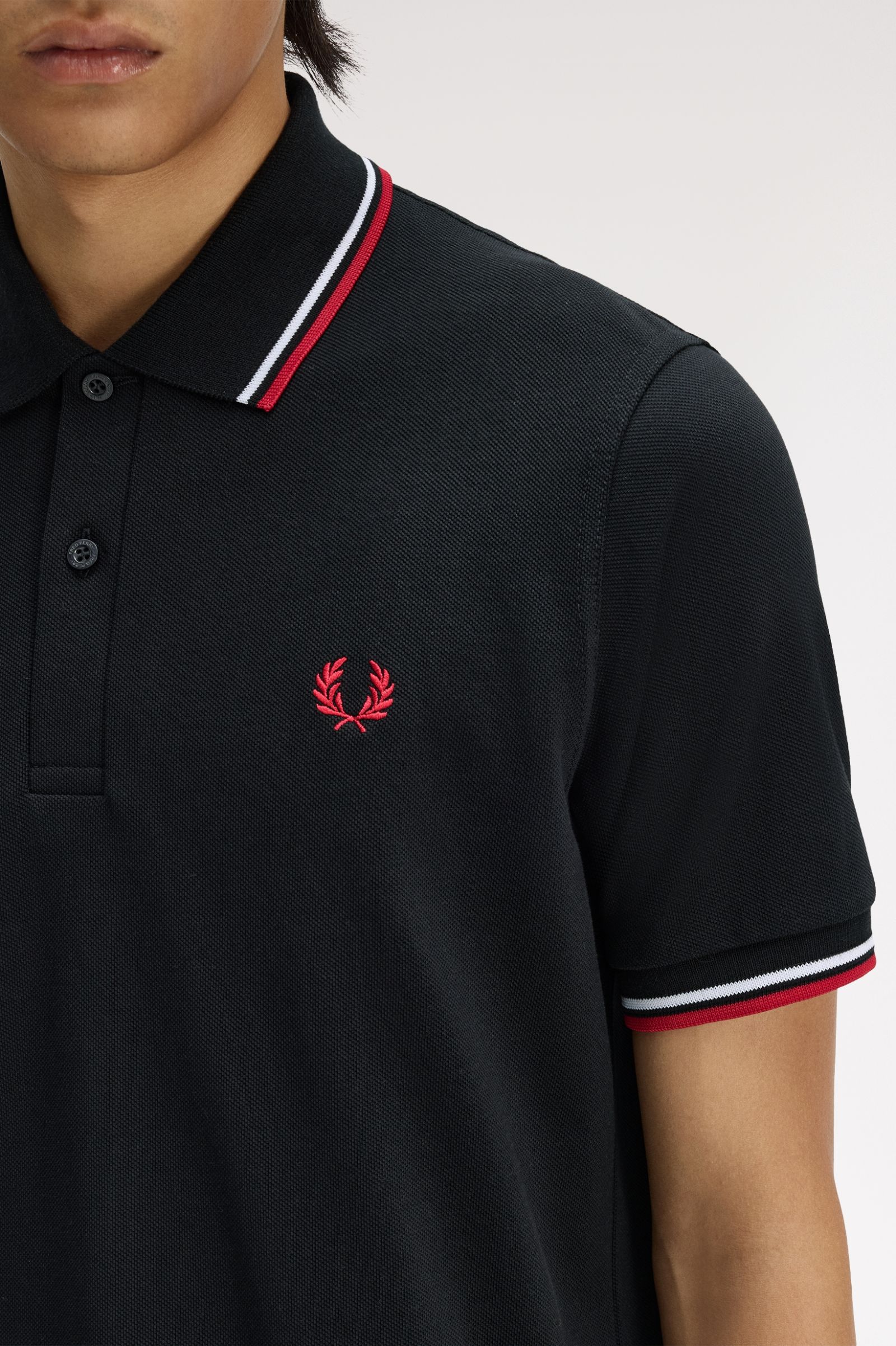 Fred Perry Made in England M12 (Black/White/Red)