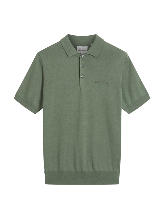 Ben Sherman Signature Short Sleeve Polo in Olive