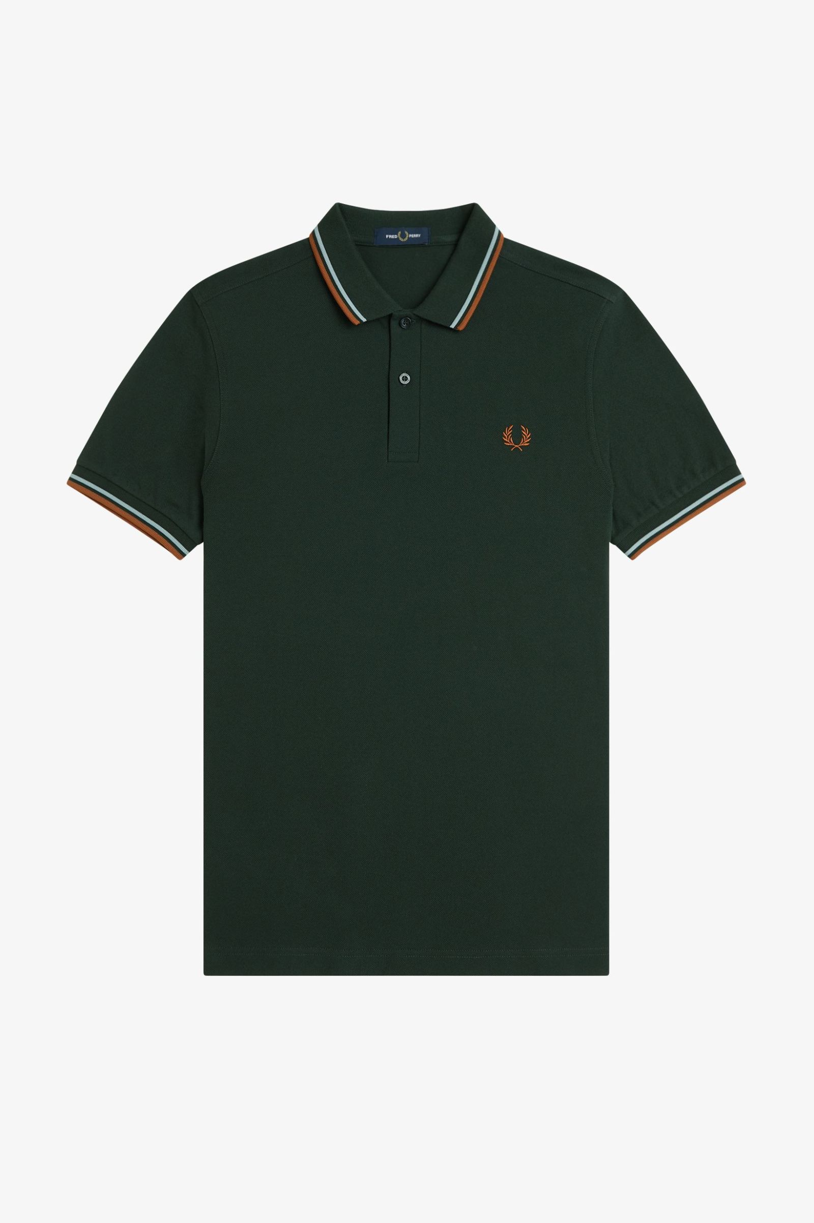 Fred Perry Twin Tipped Polo Shirt (Night Green/Silver Blue) 