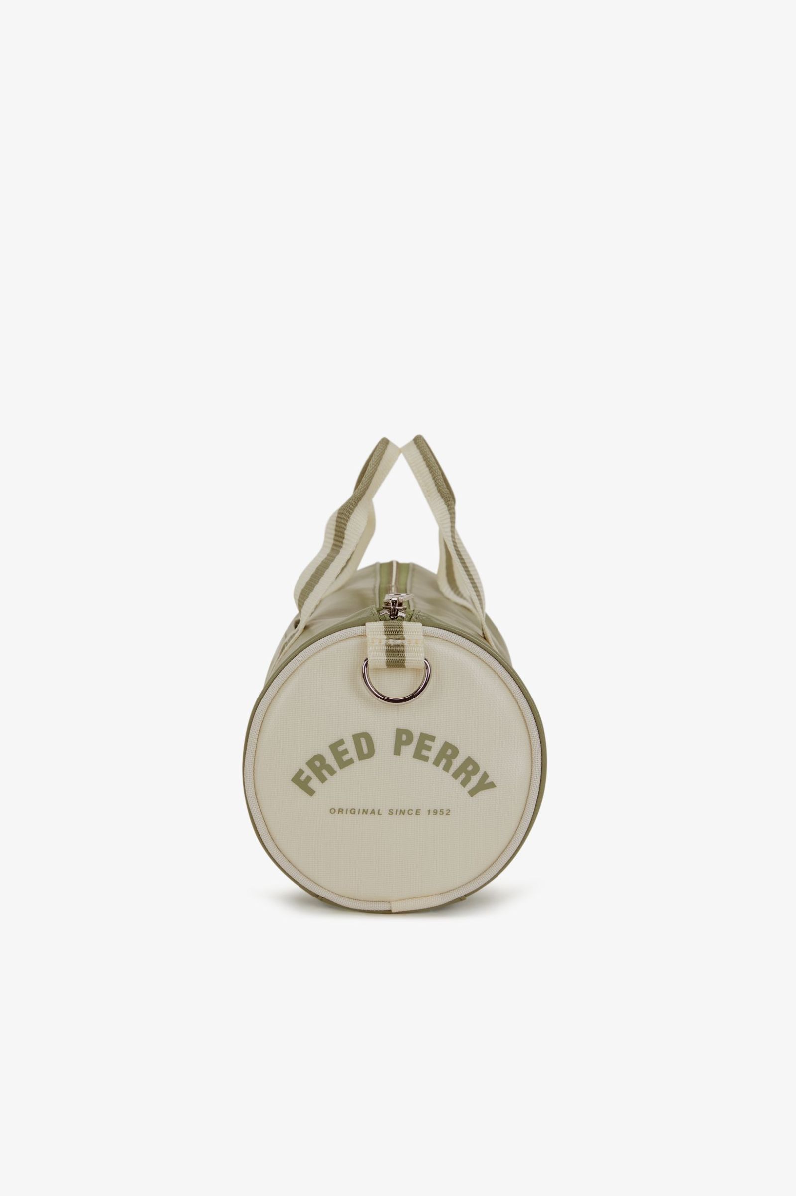Fred Perry Classic Mini Barrel Bag in Olive Mint 
