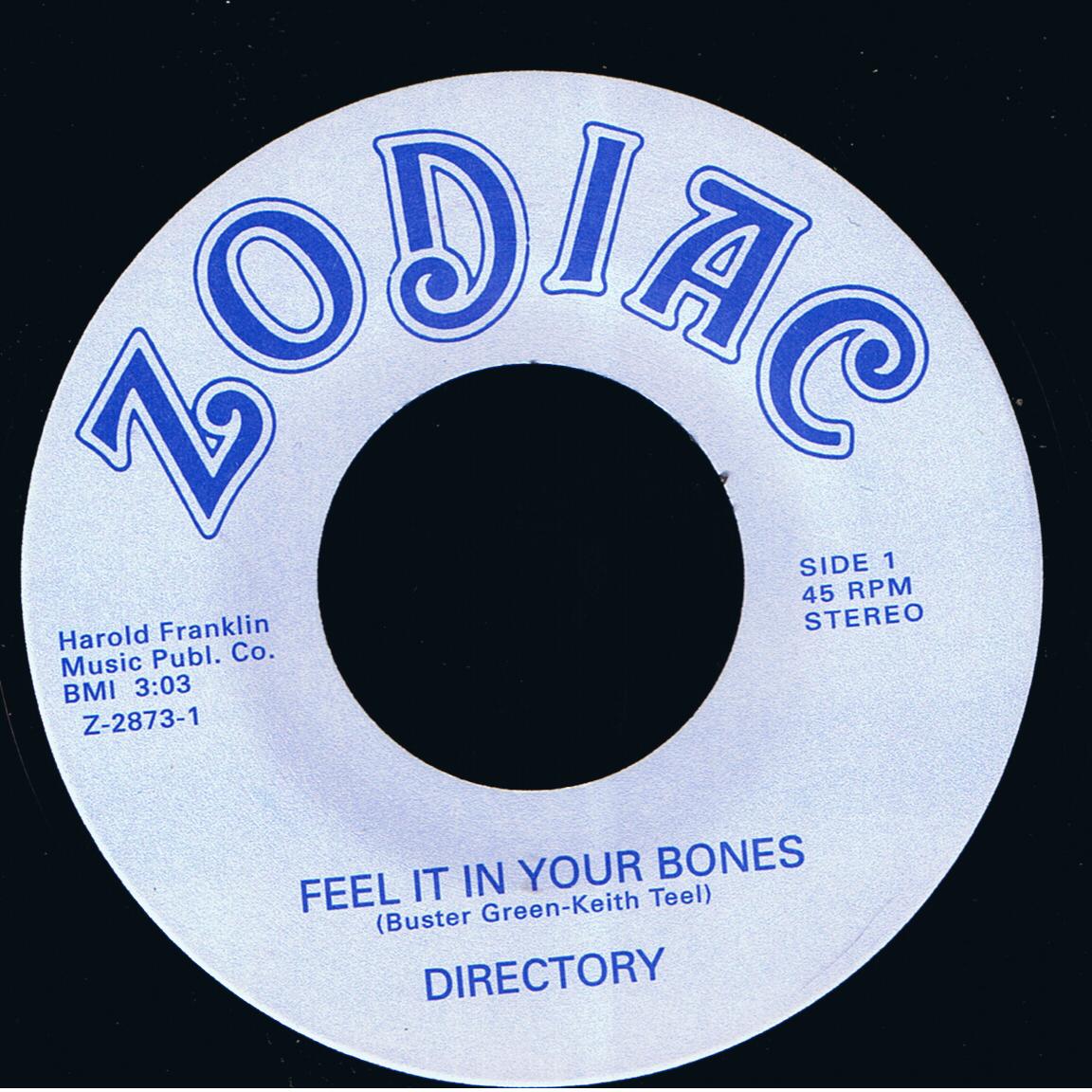 Directory - Feel It In Your Bones / World And Creation (7")