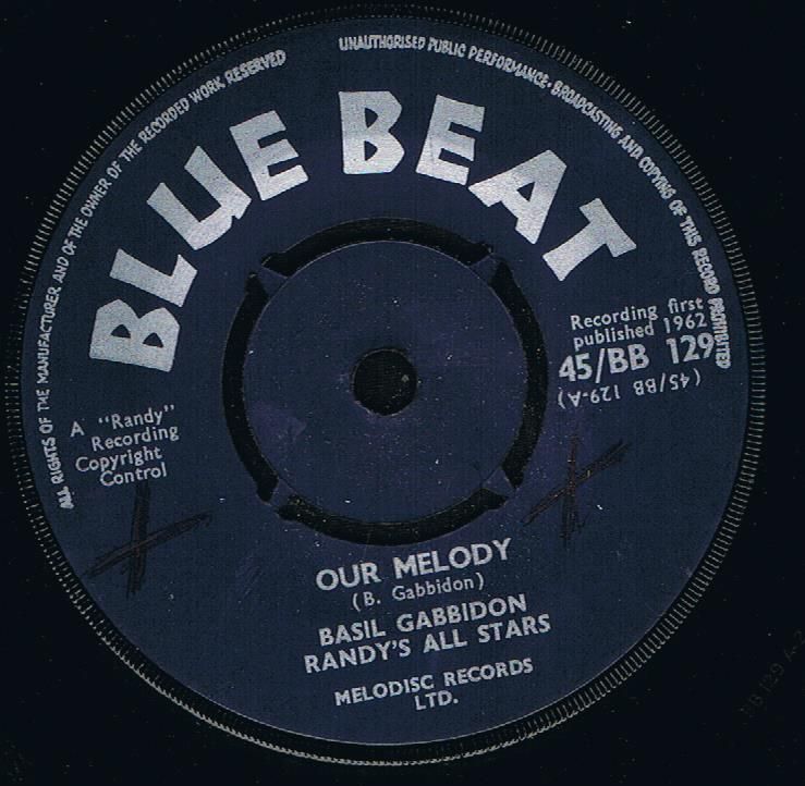 Basil Gabbidon & Randy´s All Stars - Our Melody (Original 7")