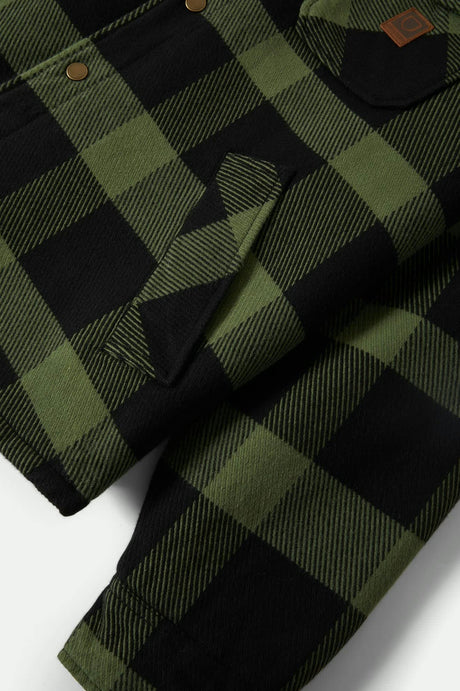 Brixton Durham Sherpa Lined Jacket (Black/Wild Green)