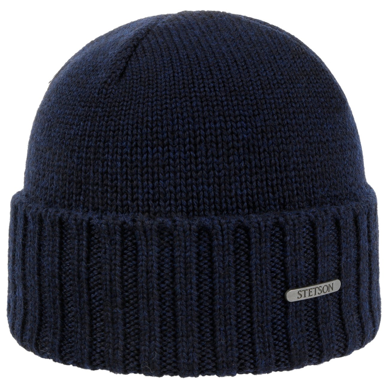 Stetson Norham Merino Beanie Hat with Cuff (Navy)