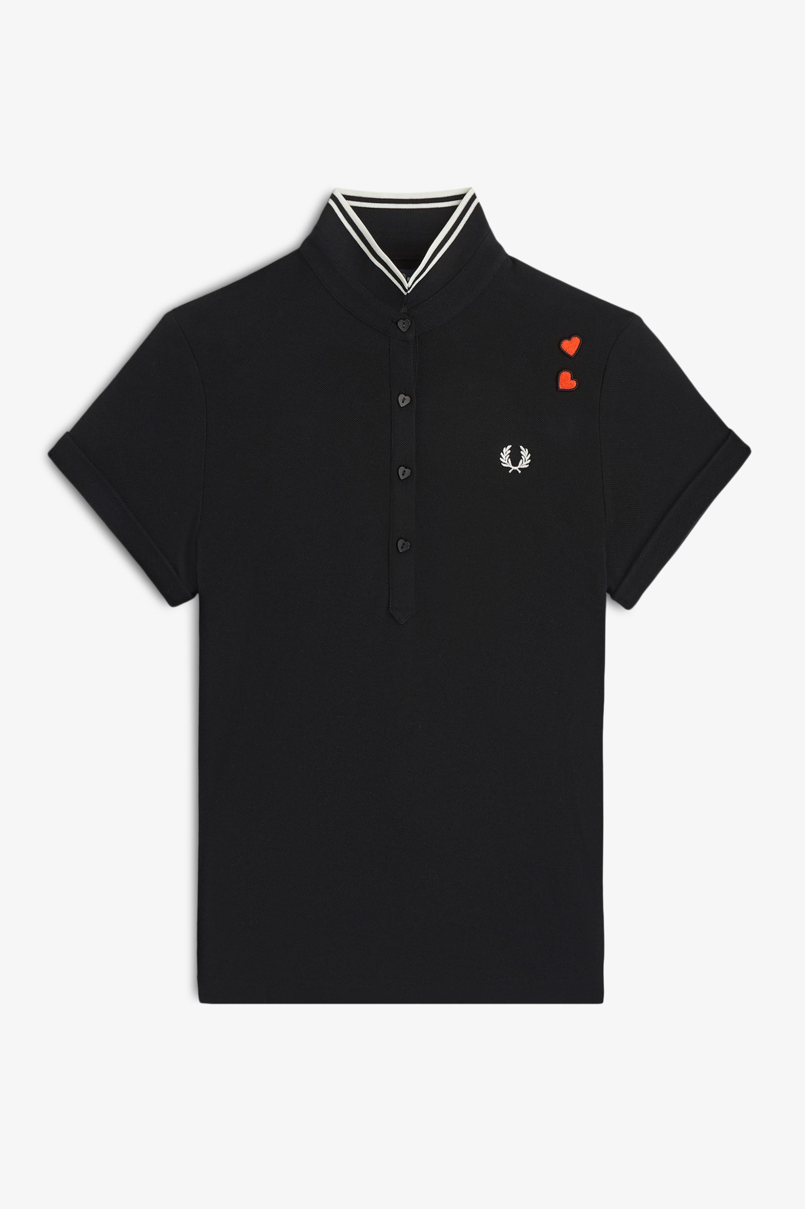 Fred Perry Amy Winehouse Tipped Polo Shirt (Black)
