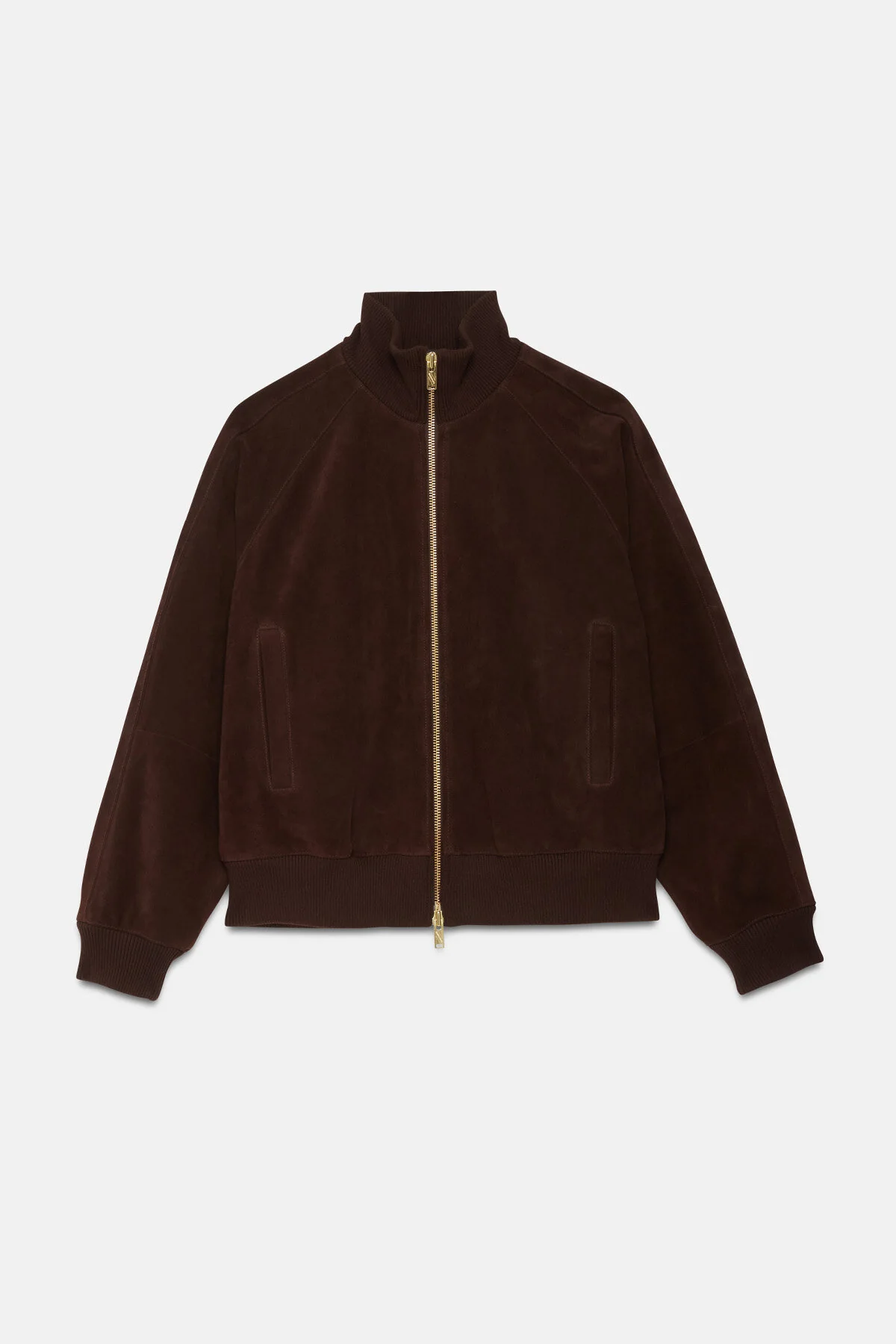 Baracuta Roughout Suede Track Jacket (Chocolate)