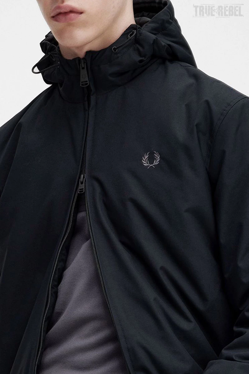 Fred Perry Hooded Brentham Jacket in Black