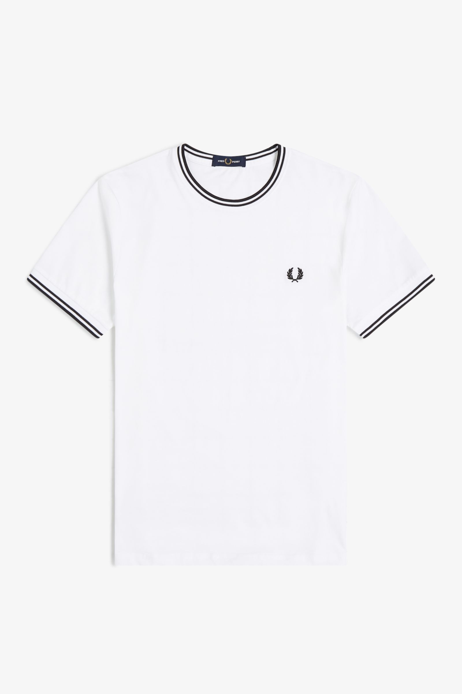 Fred Perry Twin Tipped T-Shirt in White 