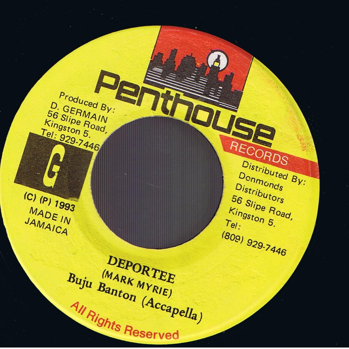 Buju Banton - Deportee / Accapella Version (7")